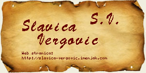 Slavica Vergović vizit kartica